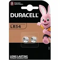 Батарейки Duracell LR54 (AG10/189/191/LR1130) 1.5В 2 шт