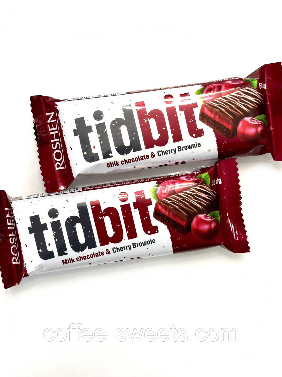 Батончик TidBit вишня-брауні Roshen 50 г 28шт/яск