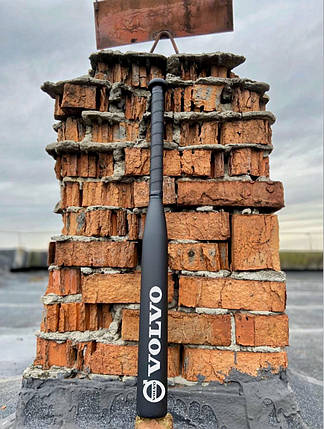 Бейсбольна біта VOLVO Чорна з чорною ручкою, фото 1
