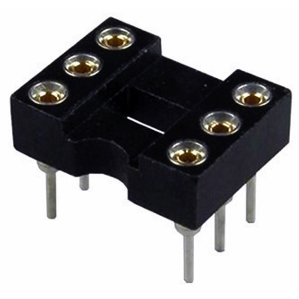 Цангова DIP-панелька SCSM-6, 6 контактів, вузька