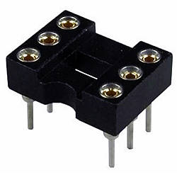 Цангова DIP-панелька SCSM-6, 6 контактів, вузька