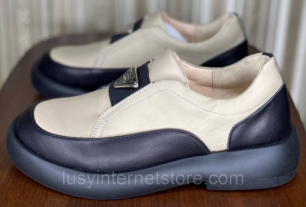 Туфлі жіночі лофери з натуральної шкіри від виробника модель КЛ24-308, фото 1