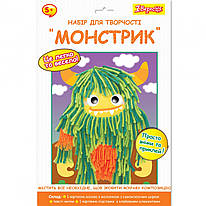 Набір для творчості аплікація з пряжі Монстрик 1Вересня, 954564