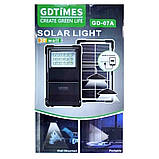 Портативна станція для зарядки 3в1 GDTimes GD 07A з потужними освітлювальними елементами та сонячною панеллю, фото 6