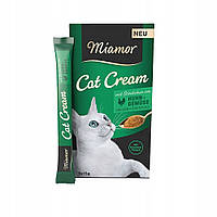 Miamor Cat Cream з куркою та овочами 75г (5х15г) сприяє травленню
