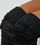 Якісні теплі безшовні лосини на хутрі, Лосини термо широка резинка, Лосини на густому хутрі, фото 3