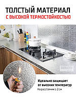 Кухонная маслостойкая фольга самоклеющаяся для кухни 60см*2м Алюминиевая пленка для кухонных поверхностей Ter