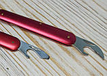 Кухонна туристичний набір: складна ложка, вилка, ніж, нейлоновий чохол, червоний, фото 5