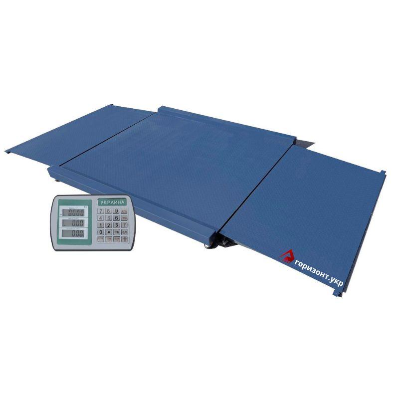 Платформні ваги 2000 кг (1250х1500 мм) від Горизонт, наїзні низькопрофільні, з розбірними пандусами, фото 1