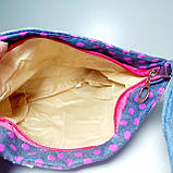 Сумочка дитяча в горошок текстильна з кошенятами, фото 5