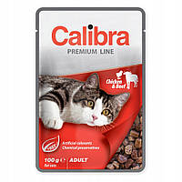 CALIBRA CAT PREMIUM КУРА І ЯЛОВИЧИНА 100 г САШЕ