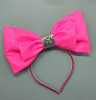 Бант великий комбіневий обруч обідок Великий рожевий бант Барбі 330 грн