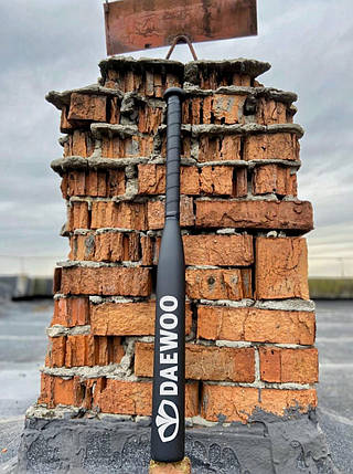 Бейсбольна біта DAEWOO Чорна з Чорною ручкою, фото 1