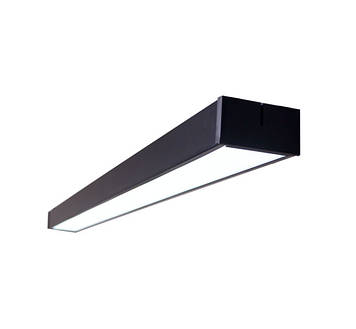 Підвісний офісний LED світильник 24W Brille з металу чорного кольору 5900-6500К IP20 FLF-100