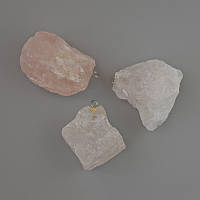 Кулон Рожевий Кварц натуральний камінь необроблений від d-28х20 до 34х23мм+- асорті