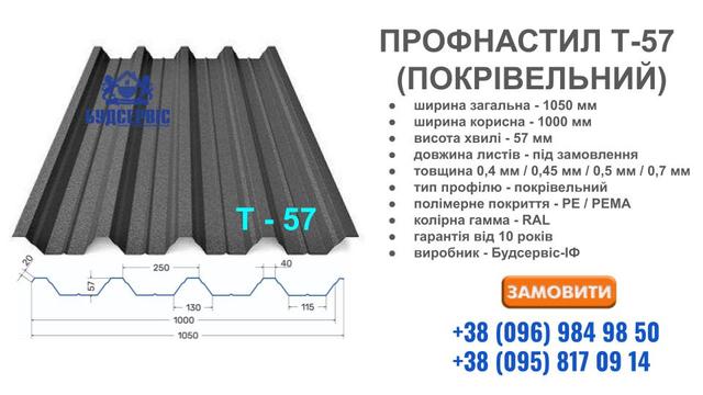 Т-57 профнастил Будсервис иф