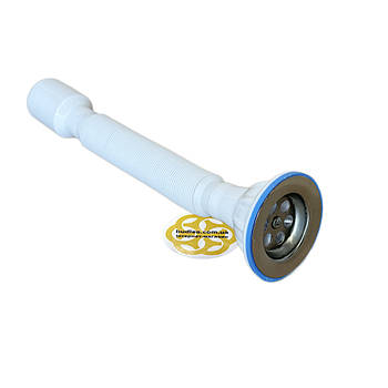 Сифон для мийки Ø85-50, поліпропілен, білий GUPLAST