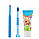 Набір для перших зубів Curaprox Brush-Baby від 0 до 3 років (зубна паста зайчик 50 мл + дві зубні щітки), синій, фото 6