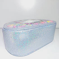 Дитяча лакова сумочка з плаваючіми блискавками для дівчинки довга регульована ручка, фото 4