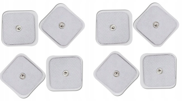 8 X ГЕЛЕВИХ ЕЛЕКТРОДІВ TENS/EMS ДЛЯ БІЛЬШОСТІ СТАНДАРТНИХ ЕЛЕКТРОСТИМУЛЯТОРІВ, фото 1