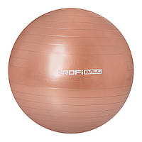 Мяч для занятий фитнесом и прессом дома Profiball M 0278 U/R Фитбол диаметром 85 см до 200 кг Персиковый