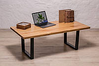 Кофейний стол с прямоугольными краями Журнальный столик из дуба L - 1500x600x350 мм, Дуб