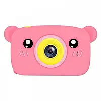 Цифровий дитячий фотоапарат Teddy GM-24 рожевий ведмедик Smart Kids Camera Рожевий 	 Riva