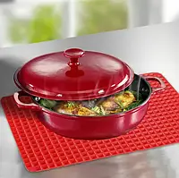Килимок для випікання PYRAMID PAN Fat-Reduction Silicone Cooking Mat (16,25х11,5 см, силіконовий) Shop