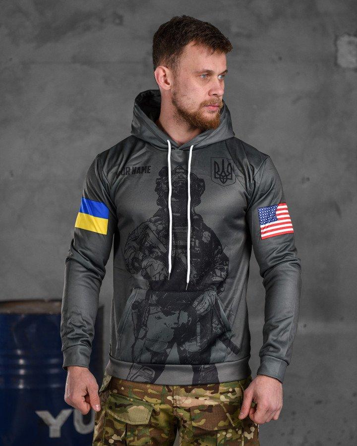 Кофта Худі Патріотична Ukrainian soldier ВТ6627 ТМ