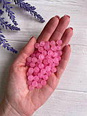 Бусини матові " Лід " 8 мм, яскраво рожеві   500 грам