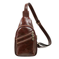 Кожаная сумка-слинг - Catch-22 - коричневая Time Resistance 5221201