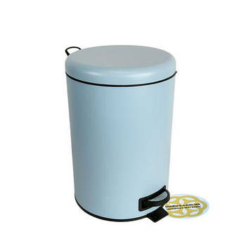 Сміттєвий бак з педаллю 12Л ELIT, нержавіюча сталь, блакитний VINKS