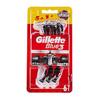Бритва одноразовая Gillette Blue Plus Red 3 лезвия 5+1 шт