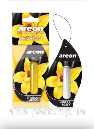 Ароматизатор Areon підвіска з рідиною Чорна Ваніль (Vanilla Black) 5 мл Areon