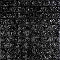 3D панель самоклеюча 700х770х3мм цегла Чорна (019-3) SW-00000584