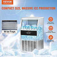 VEVOR Коммерческий льдогенератор кубикового льда Льдогенератор 47 кг / 24 ч, Light cube ice maker 15 кг
