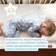 Наматрацник водонепроникний дитячий у ліжечко з резинками по кутках 60х120 смТM PAPAELLA 60х120 см, фото 3