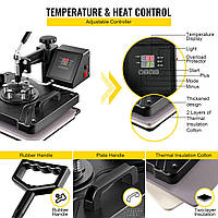 VEVOR Термопресс 5 в 1 Термопресс Машина 38x30см Футболка Пресс Машина Термопресс Машина DIY Термопресс с