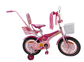 Дитячий велосипед Racer Girl -16 дюймів з батьківською ручкою