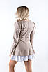 Плаття міні з подвійною спідницею бежево-біле 83034 (2000000123561), фото 2