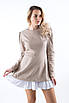 Плаття міні з подвійною спідницею бежево-біле 83034 (2000000123561), фото 3