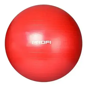 М'яч для занять фітнесом із насосом Profiball MS 1541 Фітбол із перламутром і діаметром 75 см 120 кг Червоний