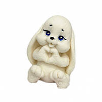 Шоколадна фігурка "Зайчик з сердечком білий"