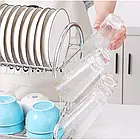 Сушарка настільна для посуду A-PLUS 1154 з кишенями для приладів та чашок Лучшая цена, фото 5