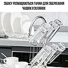 Сушарка настільна для посуду A-PLUS 1154 з кишенями для приладів та чашок Лучшая цена, фото 6