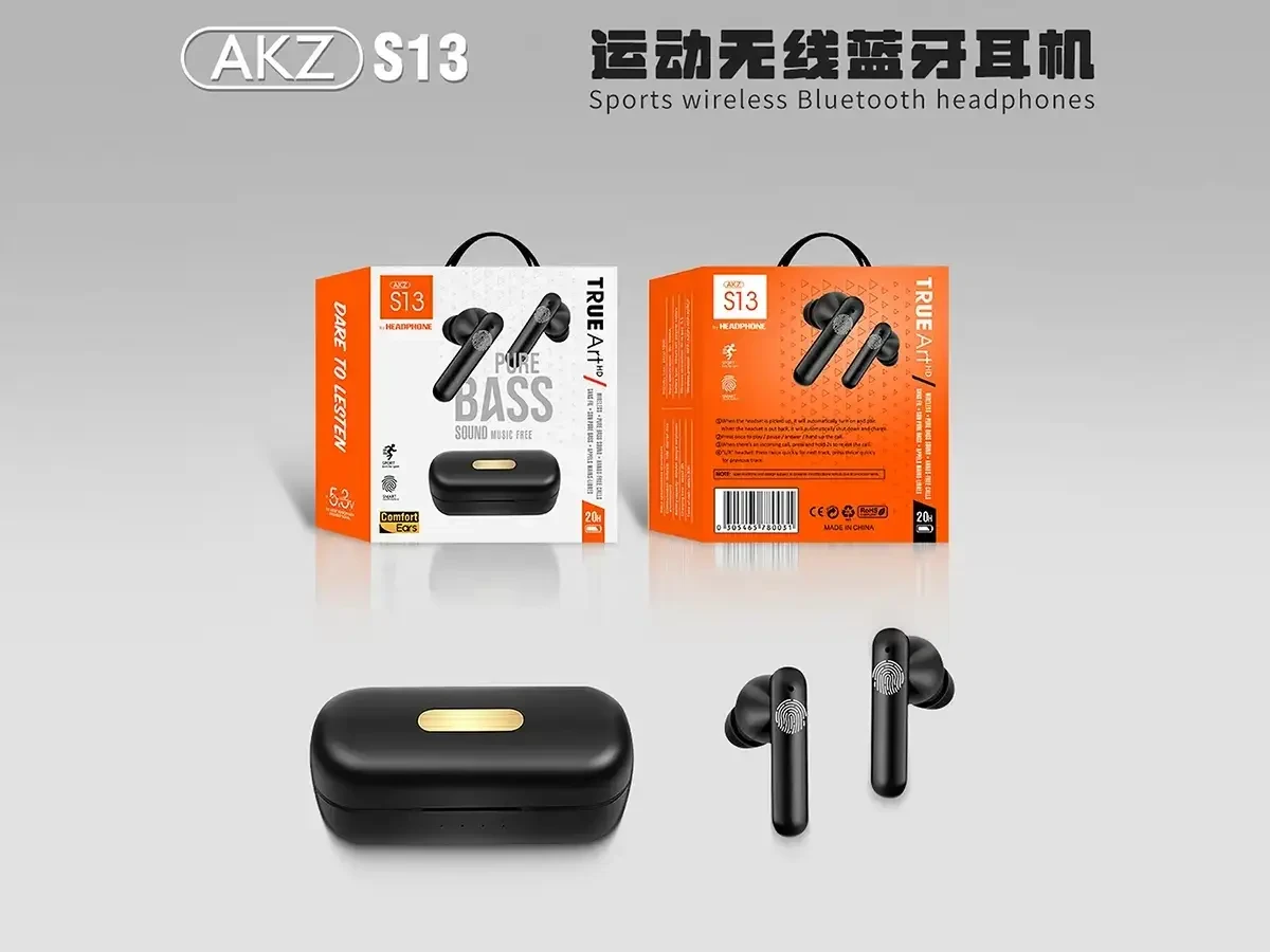 Гарнітура Double з кейсом Bluetooth TWS AKZ-S13