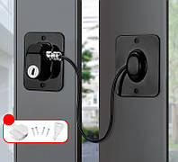 Замок безпеки обмежувач для вікон Window Security Locks Black