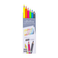 Карандаши цветные Cretacolor МЕГА Artist Studio Line 5 шт неоновых + 1 графитовый МЕГА НВ (9014400277109)