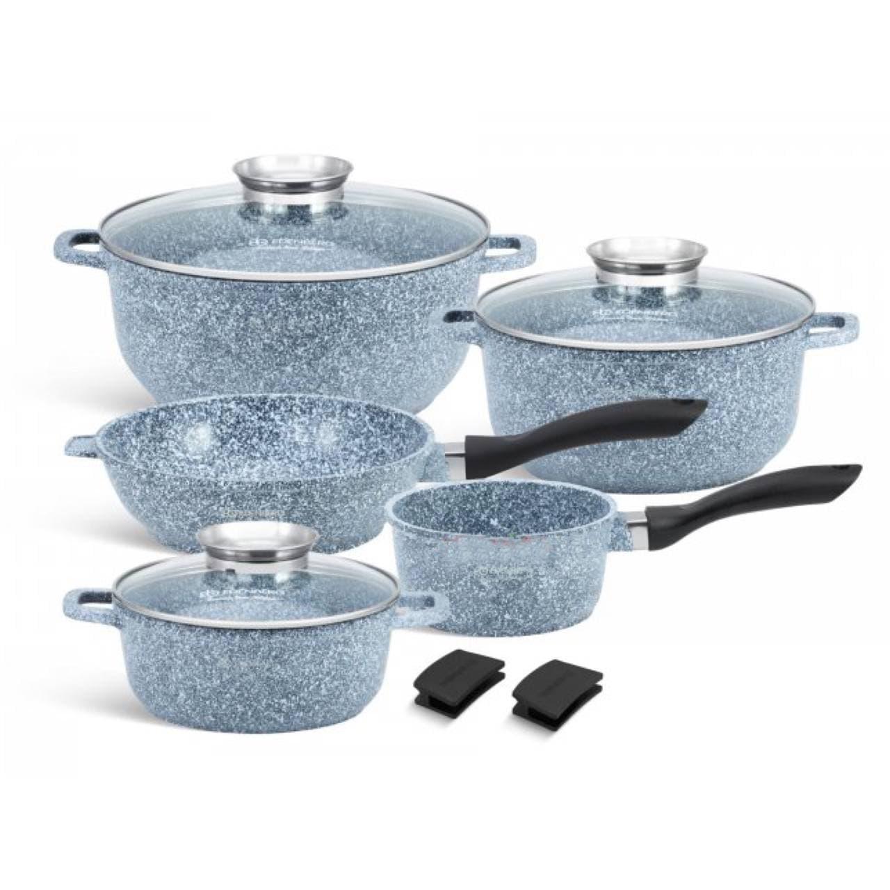 Набір кухонного посуду 10 предметів Edenberg Turbo Induction Набір каструль казанів з гранітним антипригарним, фото 1