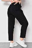 Джинси жіночі напівбатальні звужені чорного кольору 173035L, фото 3